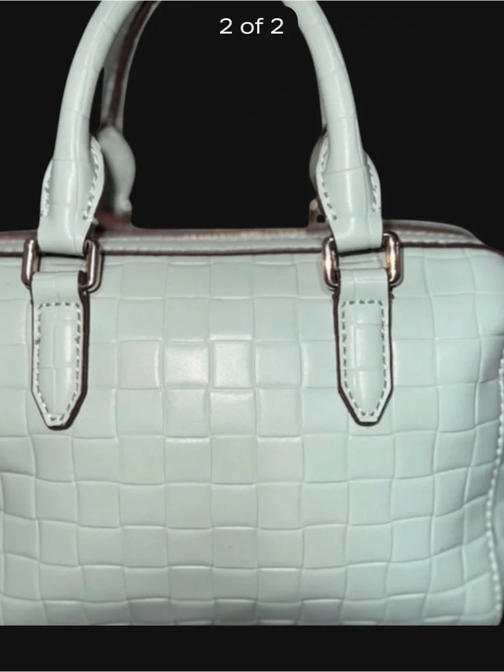 Mini DKNY turquoise Quilted Leather Satchel
